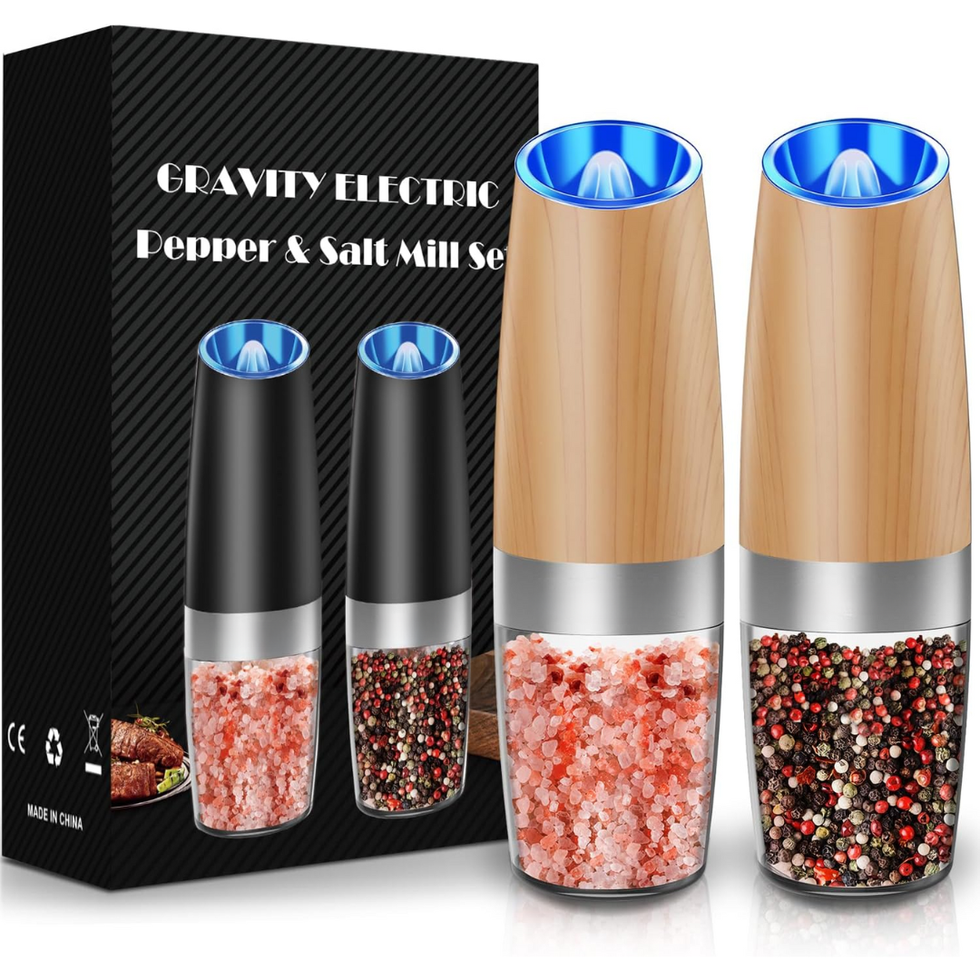 GrindMaster Duo - Rechargeable Electric Pepper and Salt Mills