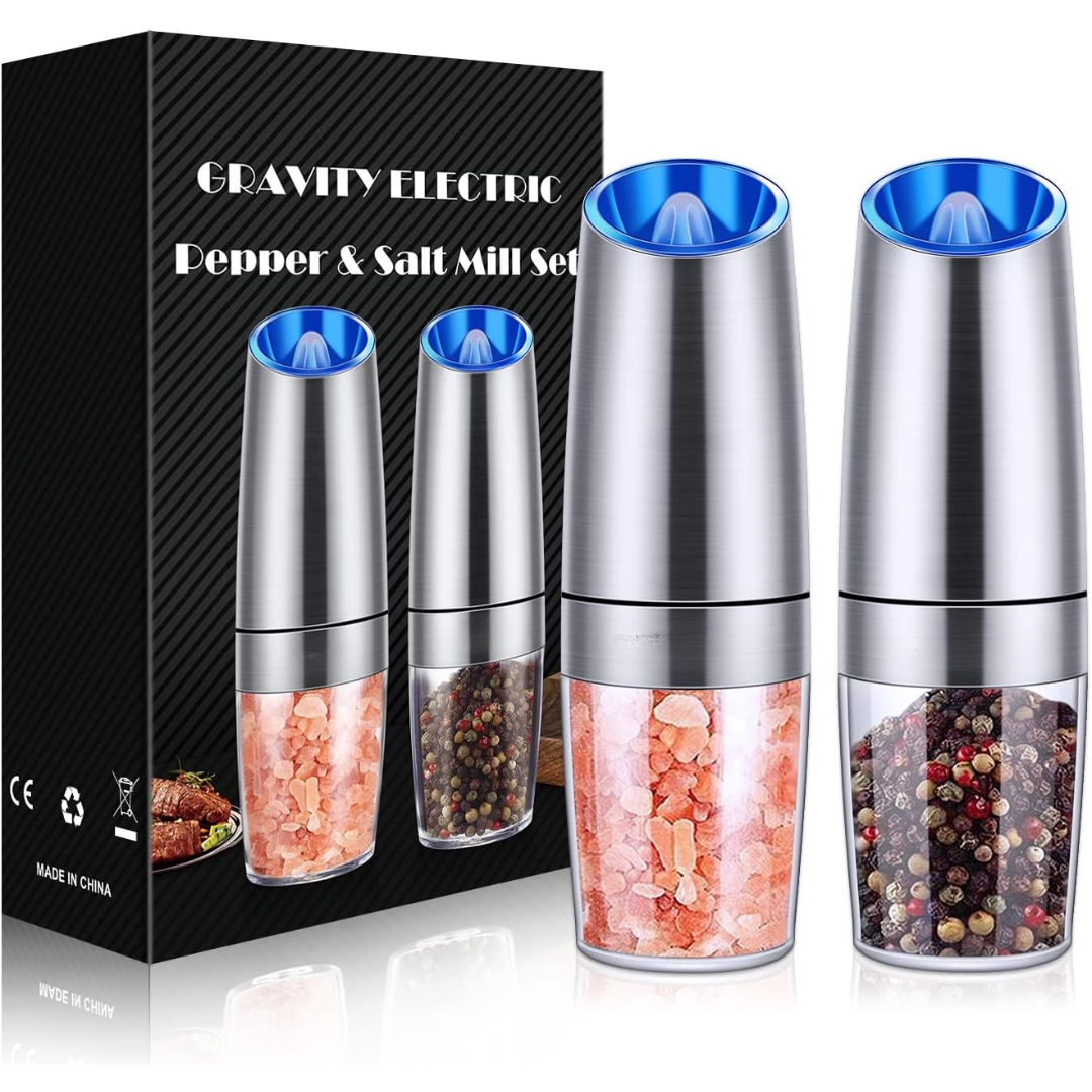 GrindMaster Duo - Rechargeable Electric Pepper and Salt Mills
