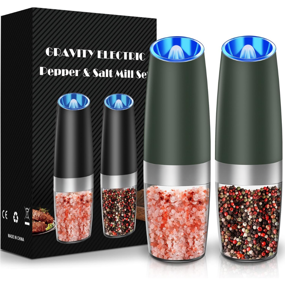 GrindMaster Duo - Rechargeable Electric Pepper and Salt Mills