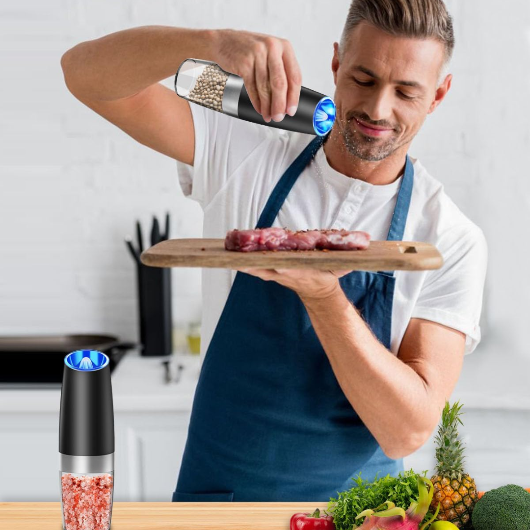 GrindMaster Duo - Rechargeable Electric Pepper and Salt Mills