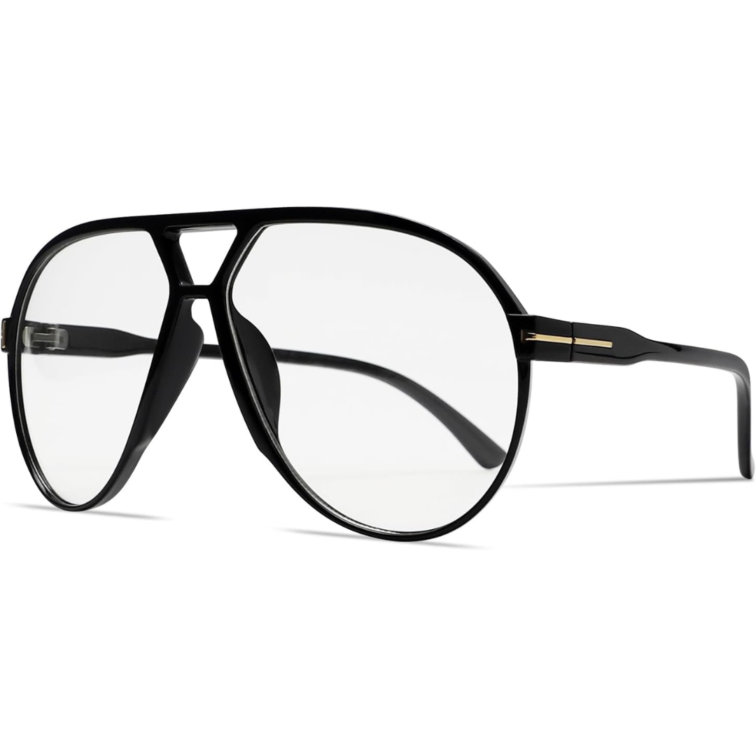 Amara Retro Oversized Aviator Sunglasses - UV400 Vintage Style