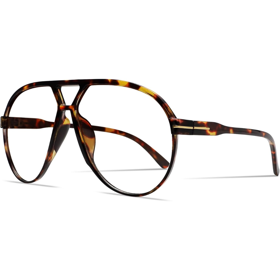 Amara Retro Oversized Aviator Sunglasses - UV400 Vintage Style