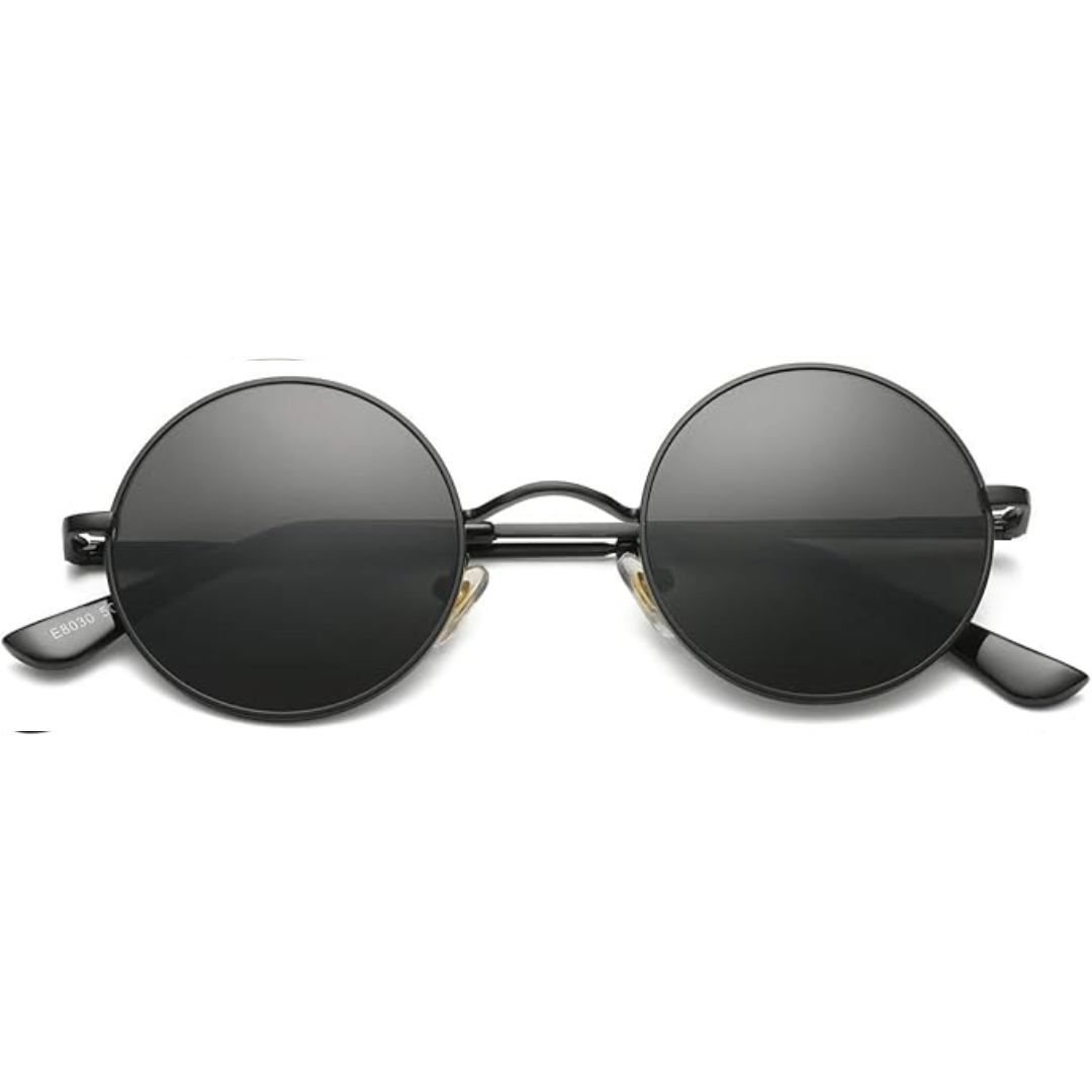 Lennon Retro Round Polarized Sunglasses - Vintage UV-Protection Shades