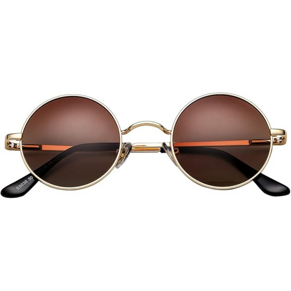 Lennon Retro Round Polarized Sunglasses - Vintage UV-Protection Shades