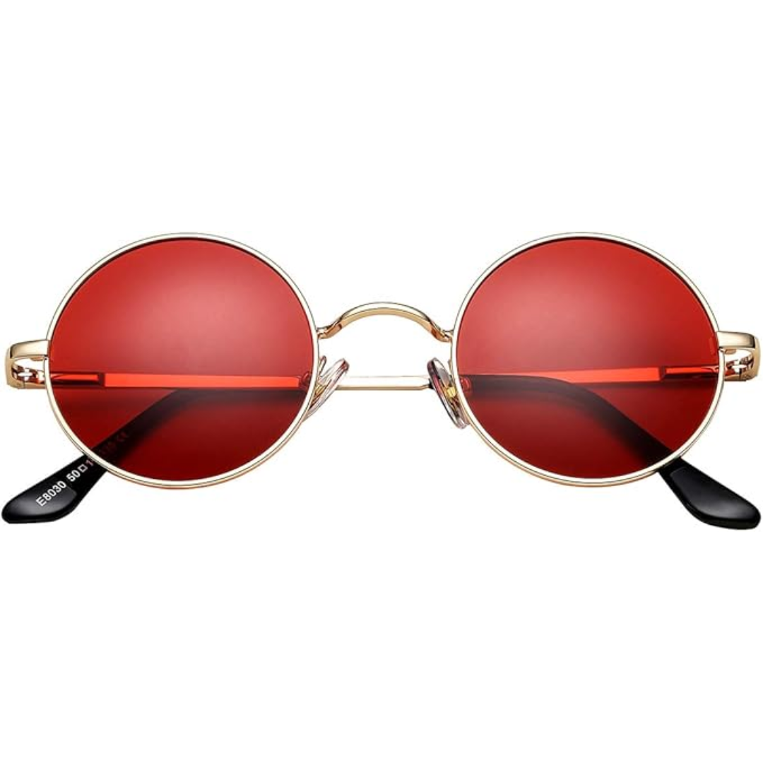 Lennon Retro Round Polarized Sunglasses - Vintage UV-Protection Shades