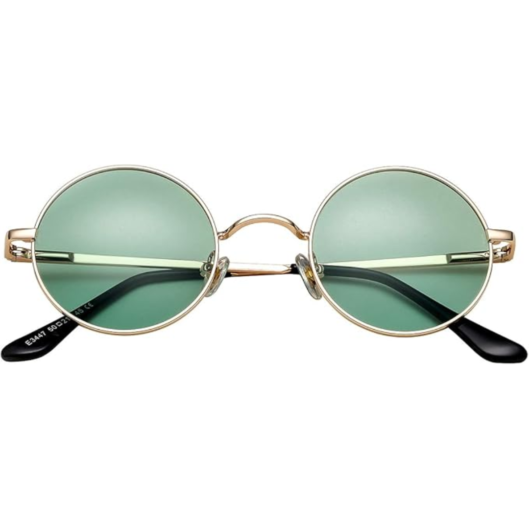 Lennon Retro Round Polarized Sunglasses - Vintage UV-Protection Shades