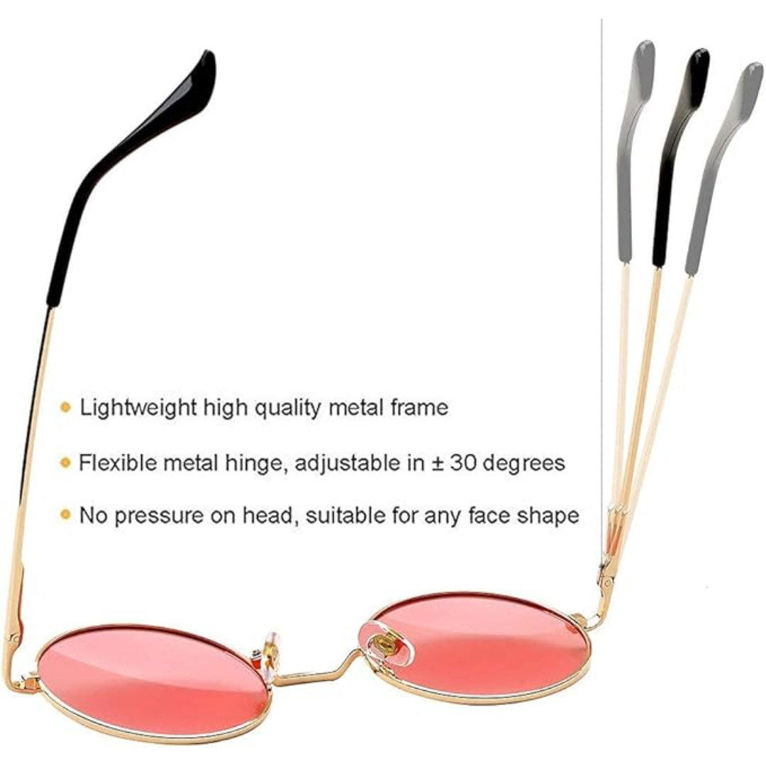 Lennon Retro Round Polarized Sunglasses - Vintage UV-Protection Shades