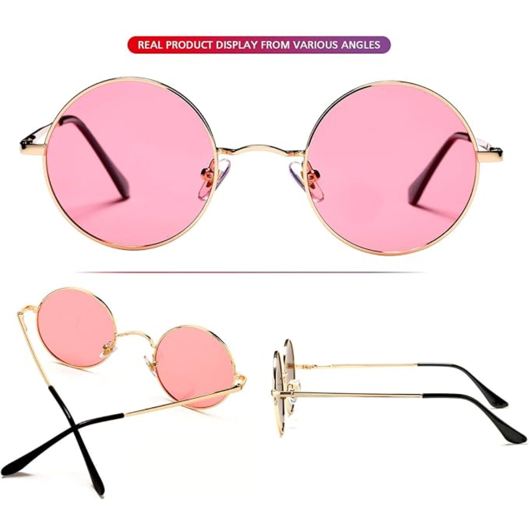 Lennon Retro Round Polarized Sunglasses - Vintage UV-Protection Shades
