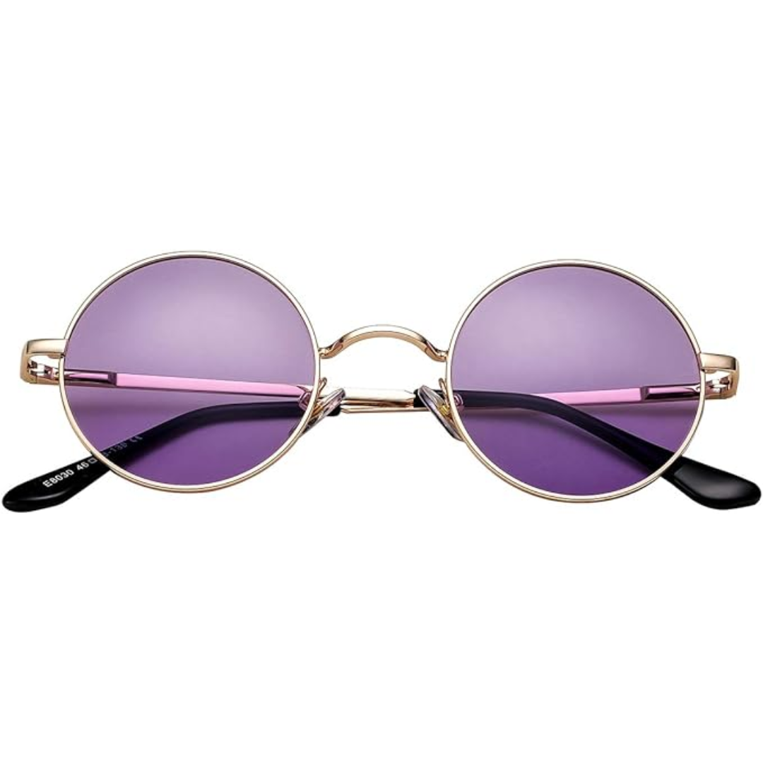 Lennon Retro Round Polarized Sunglasses - Vintage UV-Protection Shades