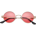 Lennon Retro Round Polarized Sunglasses - Vintage UV-Protection Shades