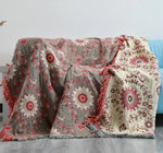 Nordic Nest Reversible Bird Blanket - Scandinavian Cotton Mesh Throw