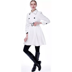 Patty Peacoat - Reversible Wool Coat with Belt