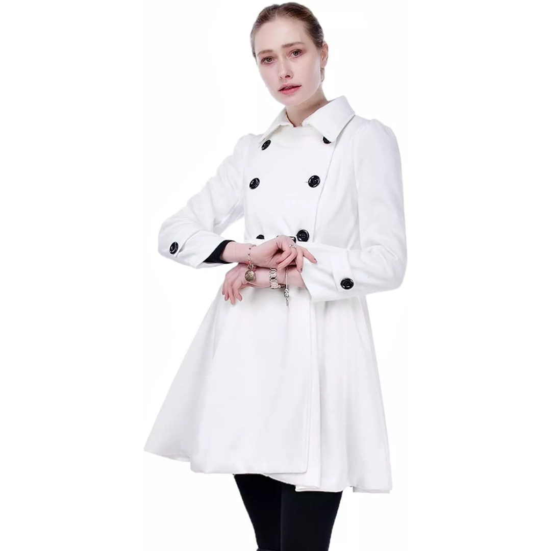 Patty Peacoat - Reversible Wool Coat with Belt