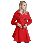 Patty Peacoat - Reversible Wool Coat with Belt