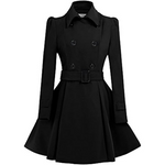 Patty Peacoat - Reversible Wool Coat with Belt