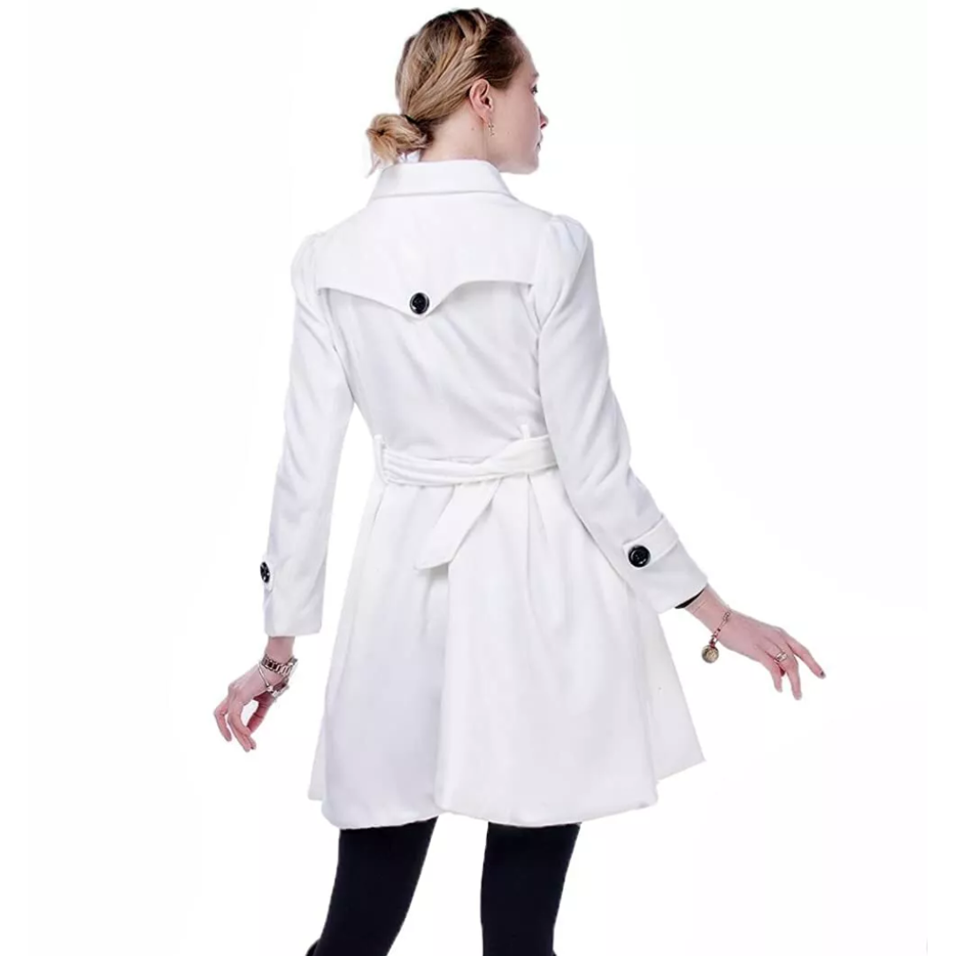 Patty Peacoat - Reversible Wool Coat with Belt