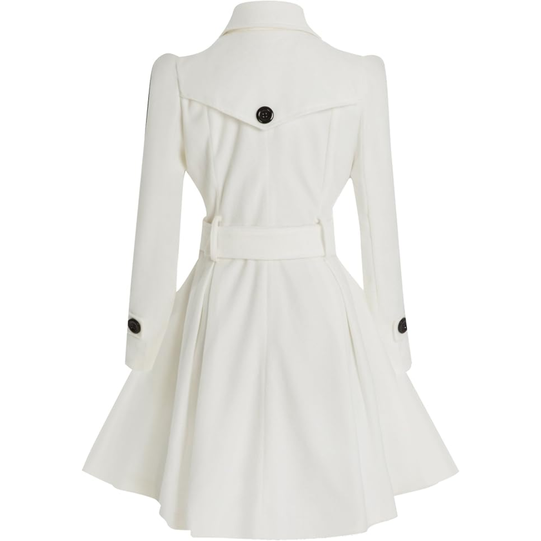 Patty Peacoat - Reversible Wool Coat with Belt