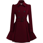Patty Peacoat - Reversible Wool Coat with Belt