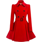 Patty Peacoat - Reversible Wool Coat with Belt