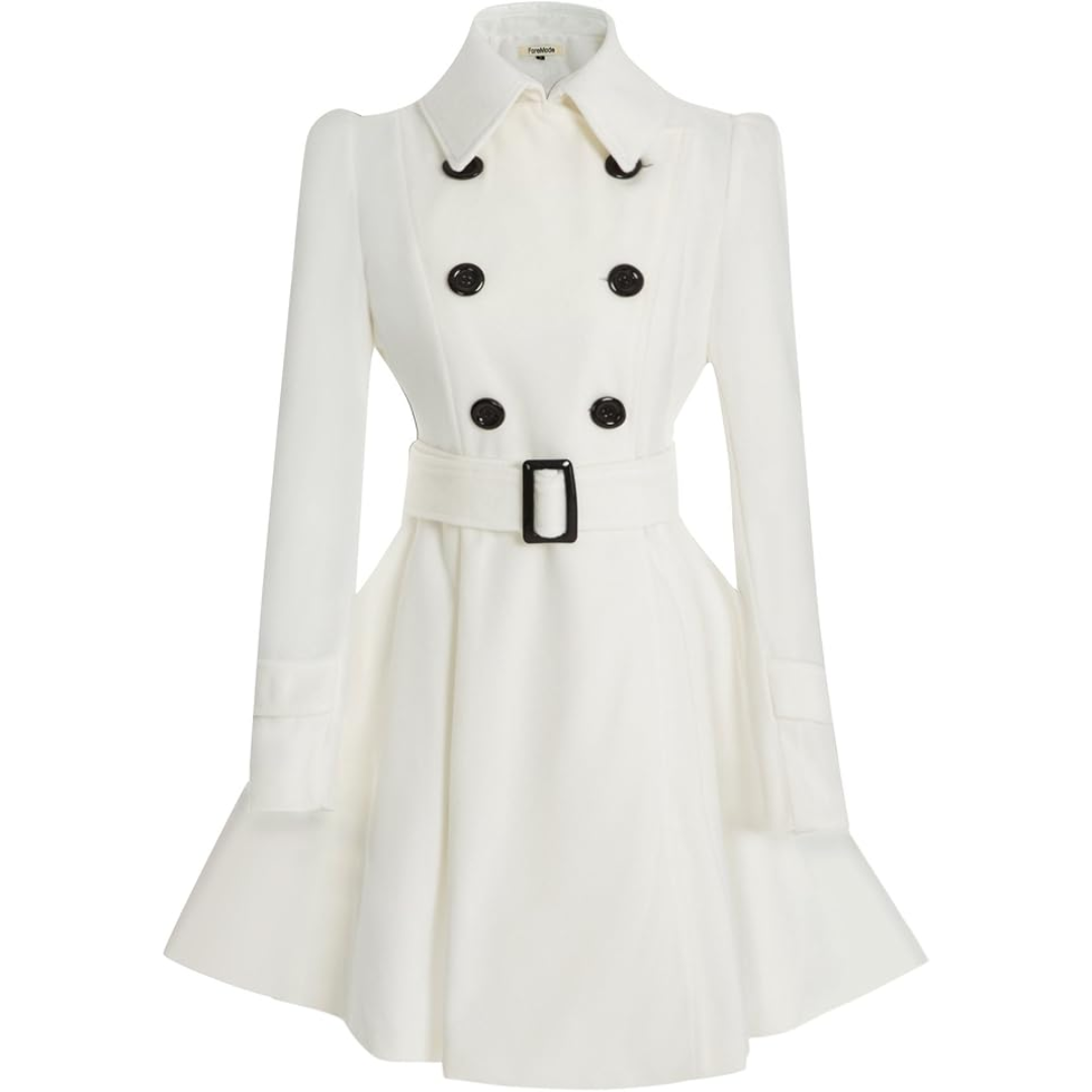 Patty Peacoat - Reversible Wool Coat with Belt