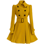 Patty Peacoat - Reversible Wool Coat with Belt