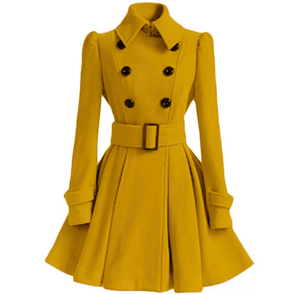 Patty Peacoat - Reversible Wool Coat with Belt