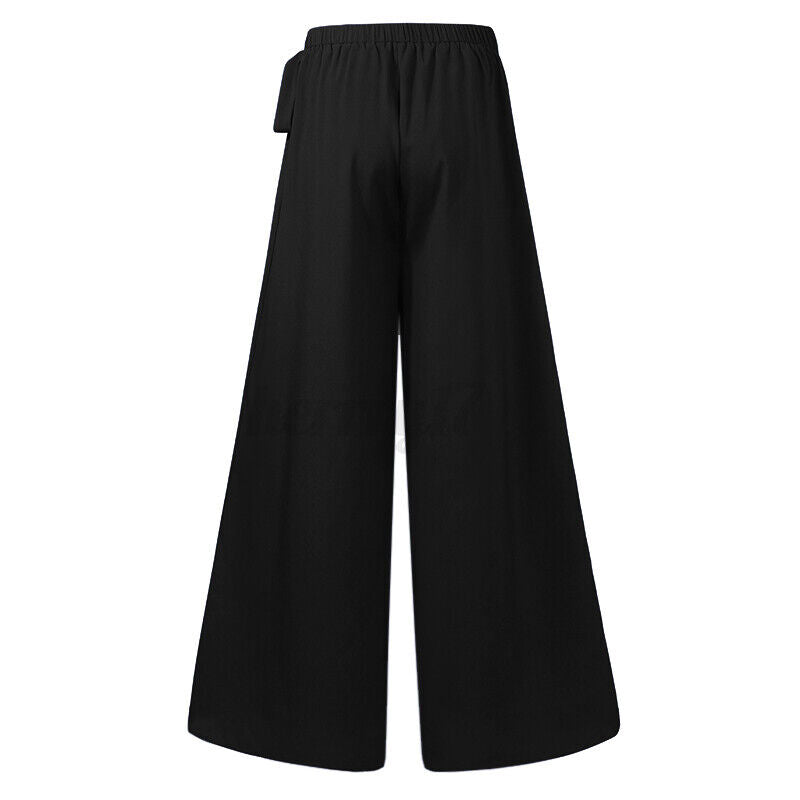 Plus-Size Wide-Leg Work Pants - High-Waist Palazzo Style