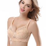 Plus Size Wire-Free Lace Bra - Full-Cup Comfort with Delicate Detail