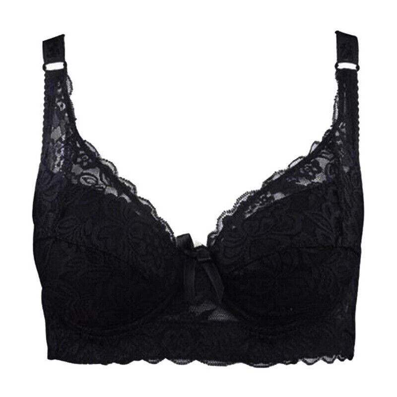 Plus Size Wire-Free Lace Bra - Full-Cup Comfort with Delicate Detail