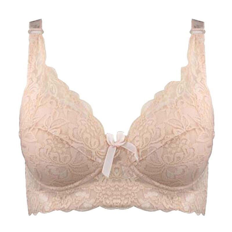 Plus Size Wire-Free Lace Bra - Full-Cup Comfort with Delicate Detail