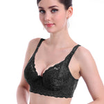 Plus Size Wire-Free Lace Bra - Full-Cup Comfort with Delicate Detail