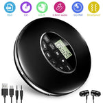 Portable CD Player - Compact Walkman with Anti-Skip & Headphones