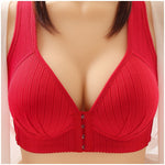 Plus Size Front-Closure Push-Up Bra - 3D Cups, Wire-Free Comfort