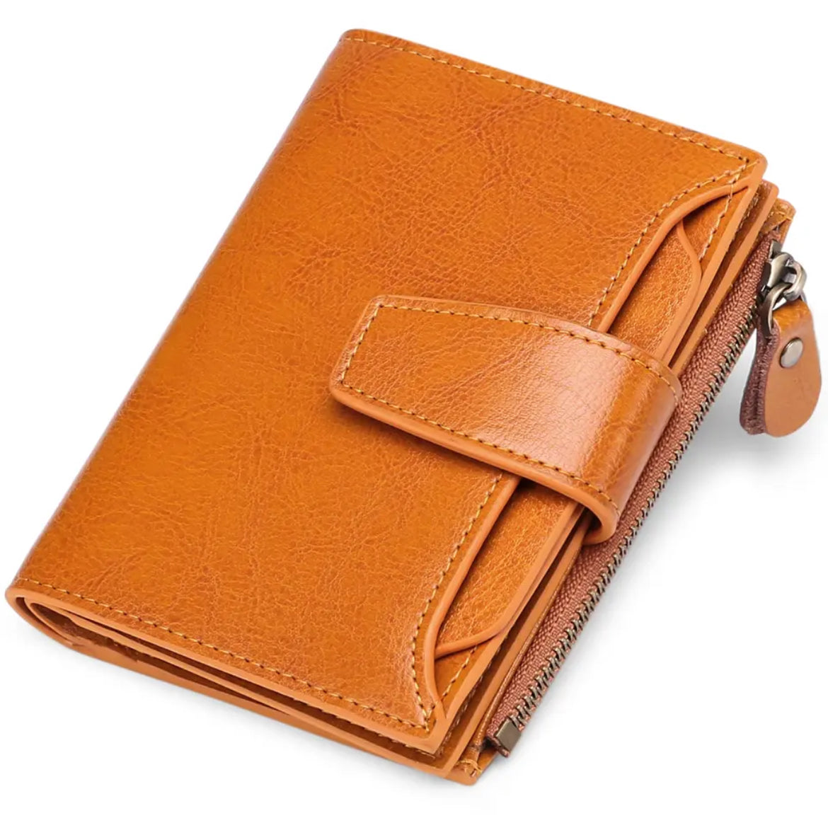 Genuine Leather Multi-Pocket Wallet - RFID-Blocking Card Case