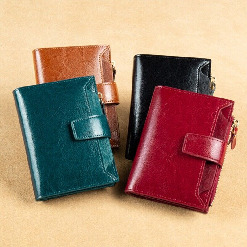 Genuine Leather Multi-Pocket Wallet - RFID-Blocking Card Case