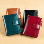 Genuine Leather Multi-Pocket Wallet - RFID-Blocking Card Case