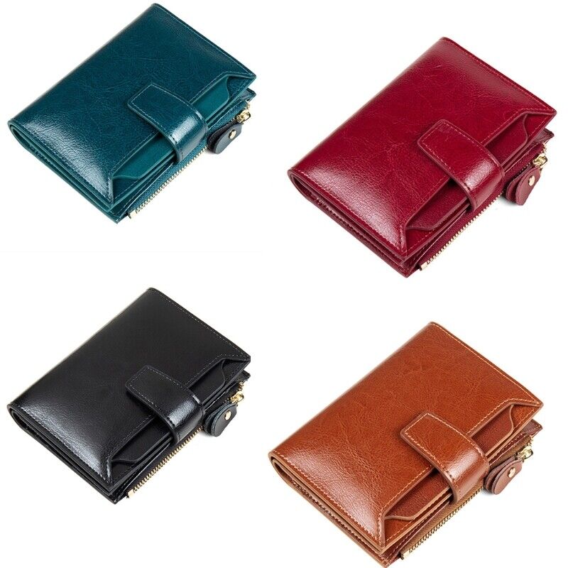 Genuine Leather Multi-Pocket Wallet - RFID-Blocking Card Case