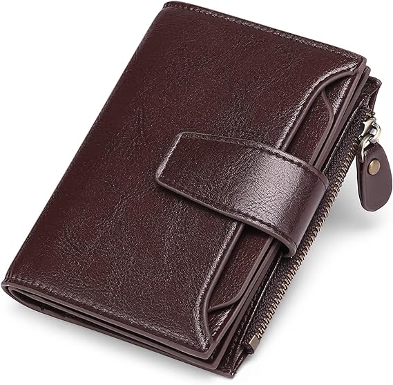 Genuine Leather Multi-Pocket Wallet - RFID-Blocking Card Case