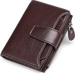 Genuine Leather Multi-Pocket Wallet - RFID-Blocking Card Case
