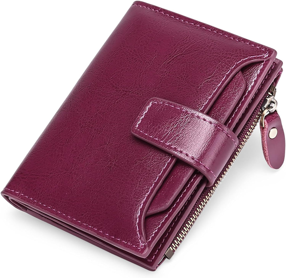 Genuine Leather Multi-Pocket Wallet - RFID-Blocking Card Case