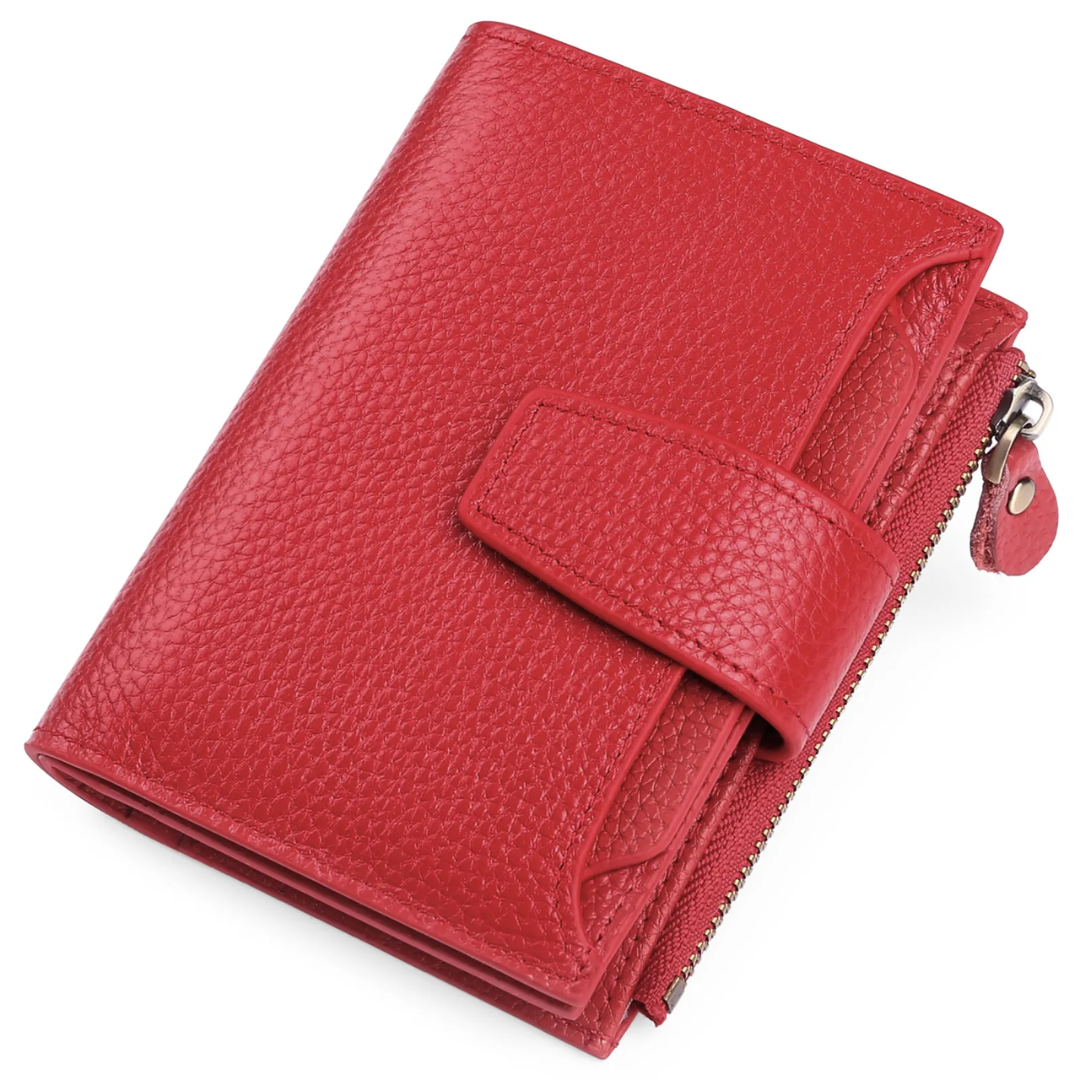 Genuine Leather Multi-Pocket Wallet - RFID-Blocking Card Case