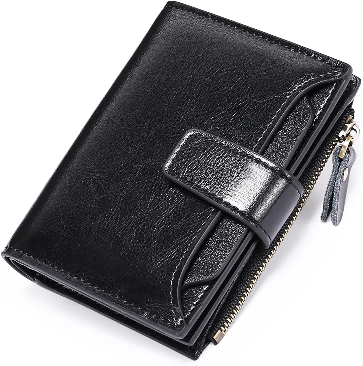 Genuine Leather Multi-Pocket Wallet - RFID-Blocking Card Case