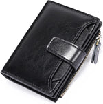 Genuine Leather Multi-Pocket Wallet - RFID-Blocking Card Case