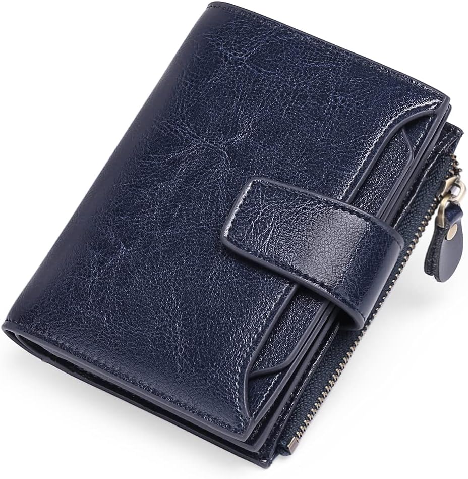 Genuine Leather Multi-Pocket Wallet - RFID-Blocking Card Case
