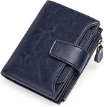 Genuine Leather Multi-Pocket Wallet - RFID-Blocking Card Case