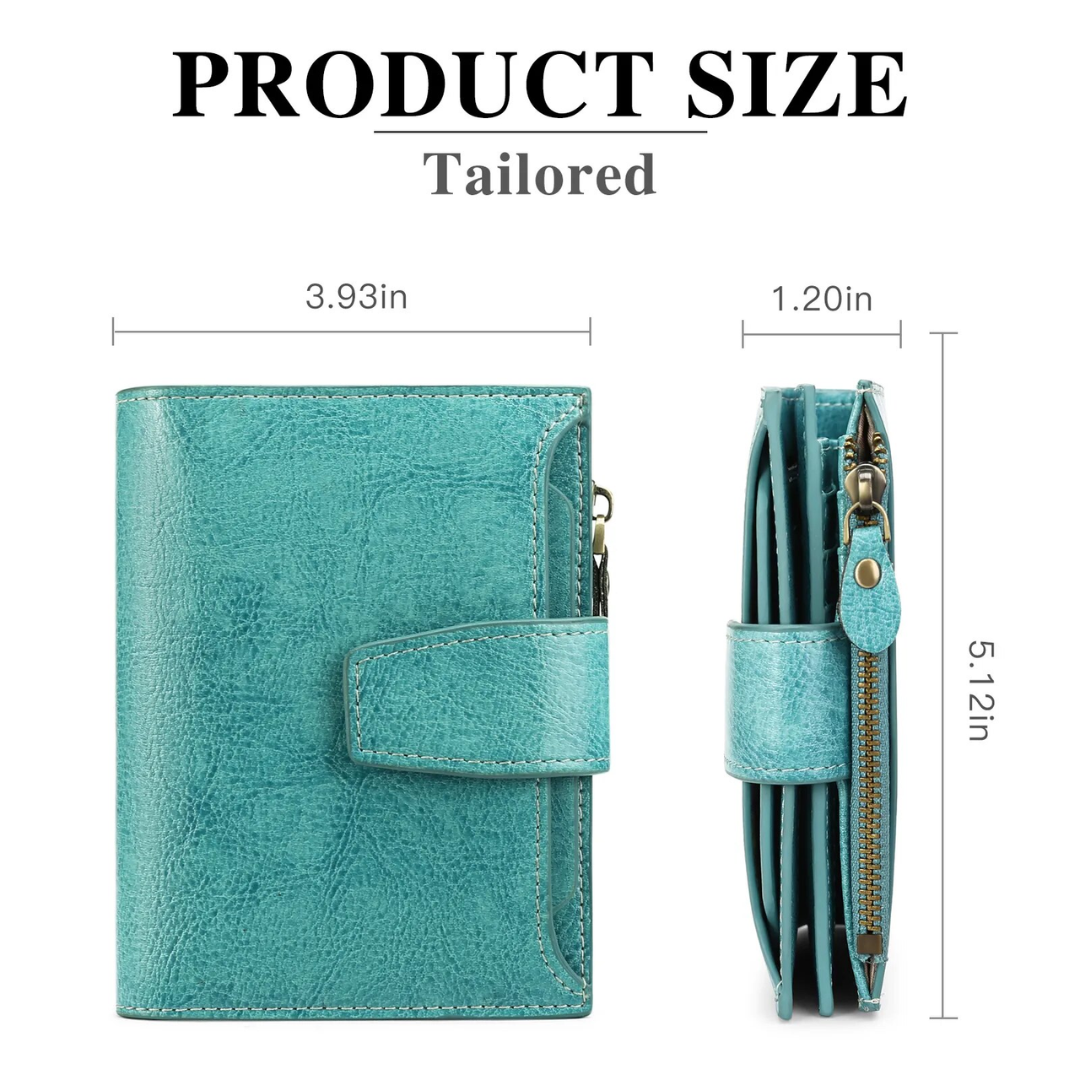 Genuine Leather Multi-Pocket Wallet - RFID-Blocking Card Case