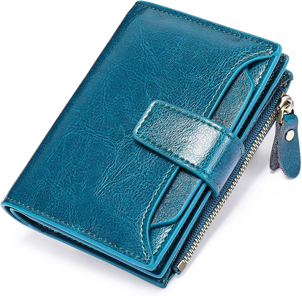 Genuine Leather Multi-Pocket Wallet - RFID-Blocking Card Case