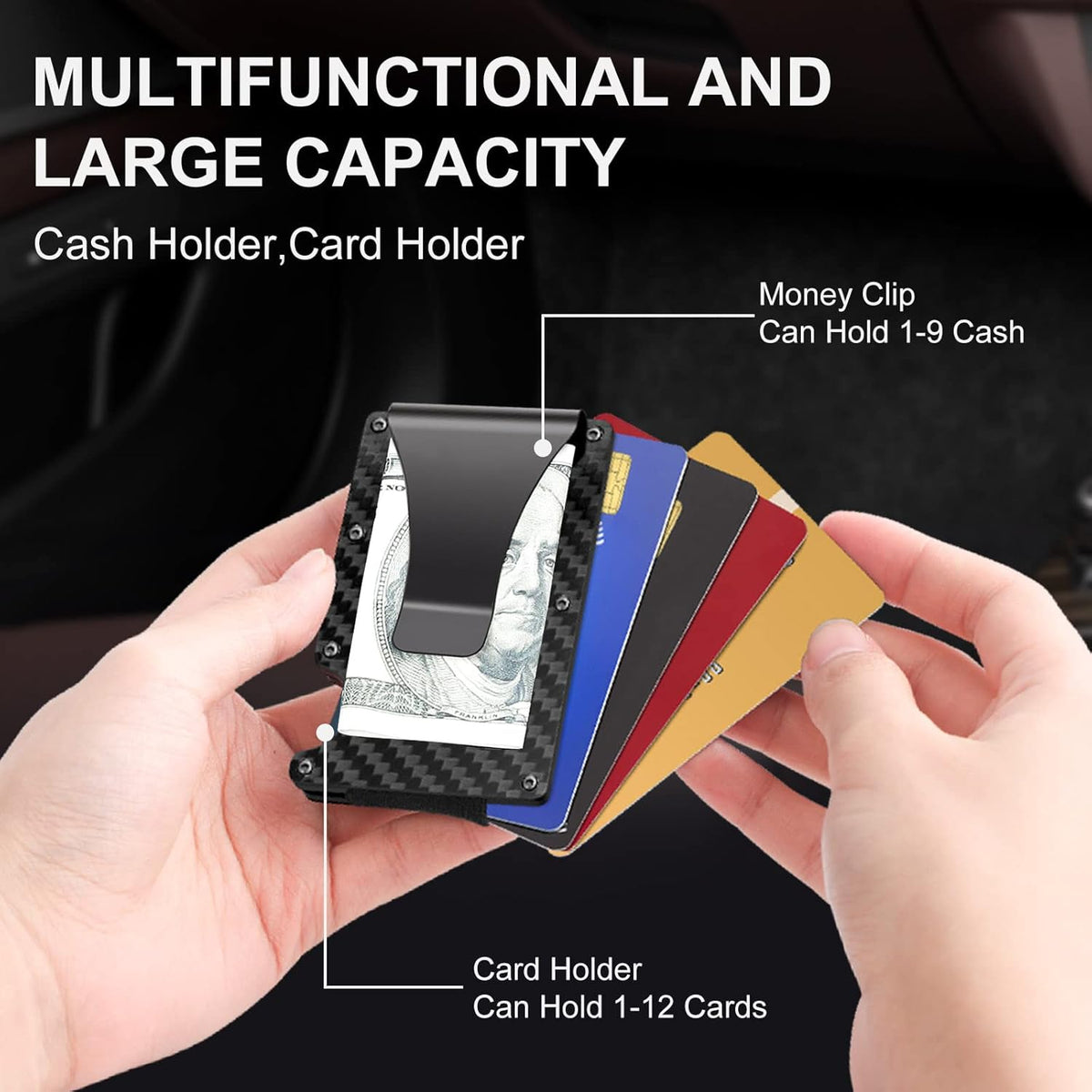 CarbonVault Slim Wallet - RFID-Blocking Carbon Fiber Design