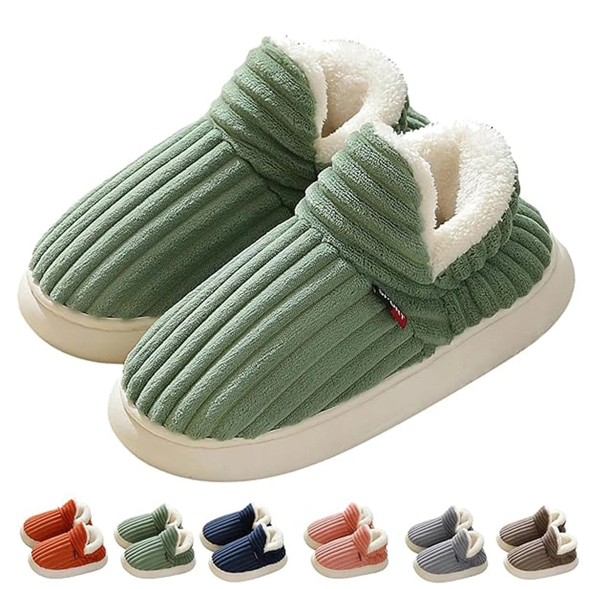 Slippers with Soft Lining and Non-Slip Sole - Warm Indoor Comfort