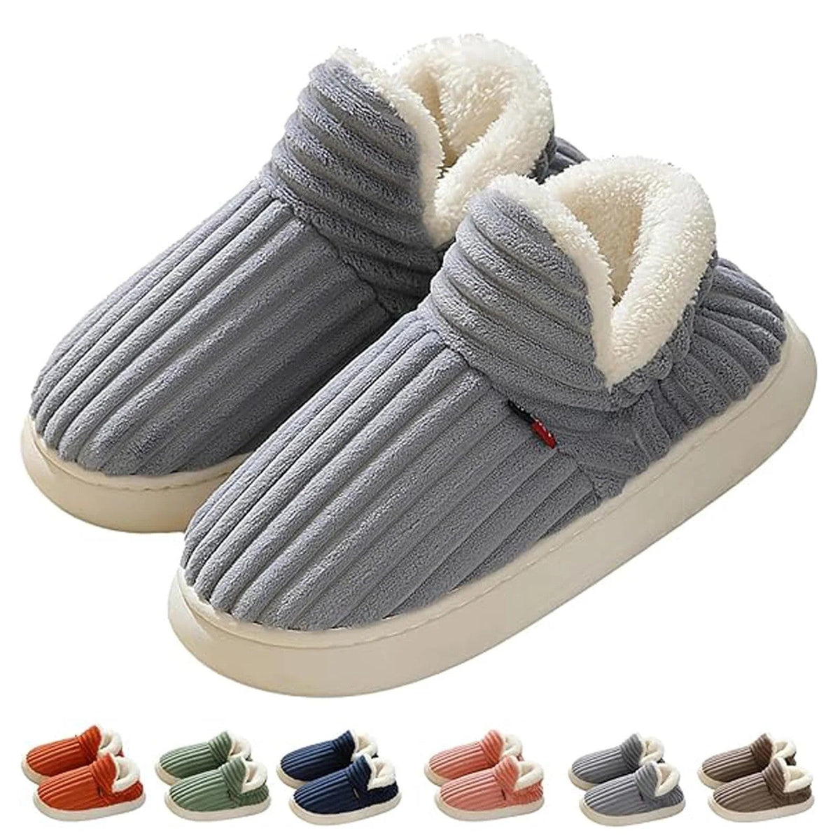 Slippers with Soft Lining and Non-Slip Sole - Warm Indoor Comfort